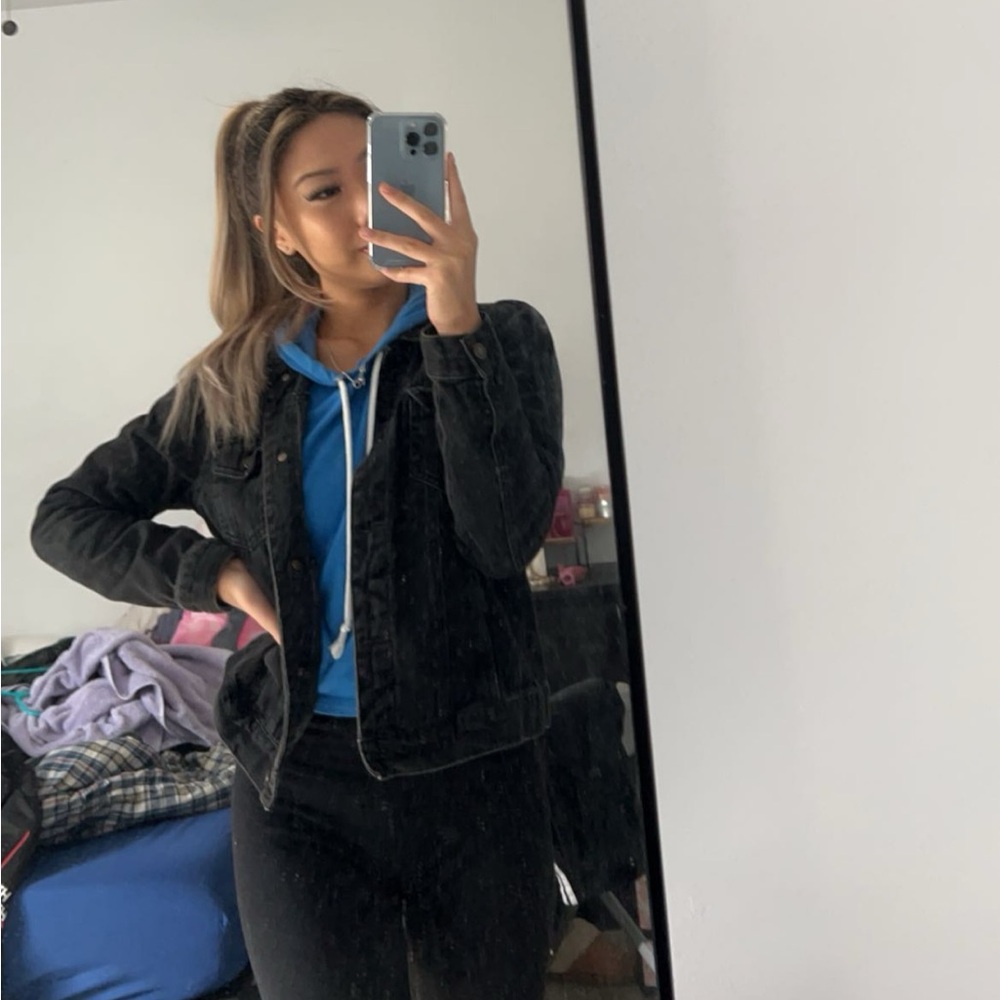 Blue hoodie